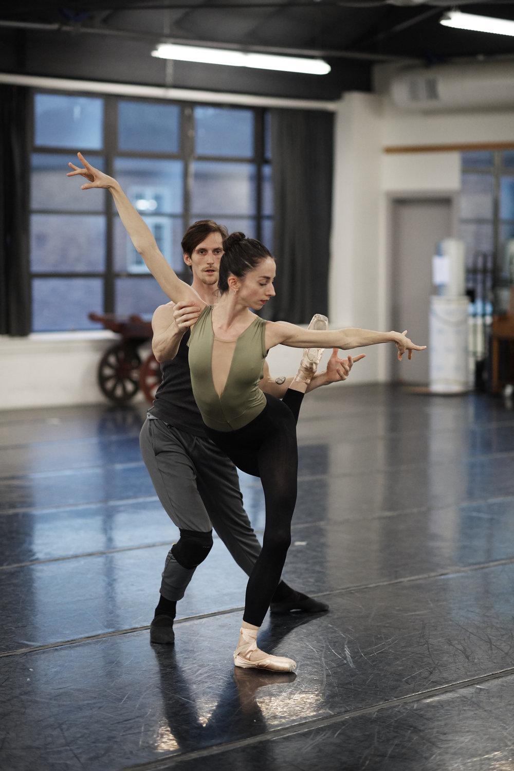  Ava Chatterson and Dylan Keane Desilva rehearsing Amy Seiwart’s  The Nutcracker . Courtesy of  Sacramento Ballet . Photo by David Desilva. 